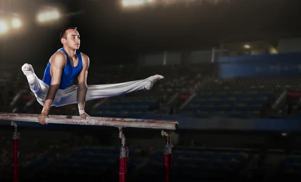 Portrait of young man gymnasts