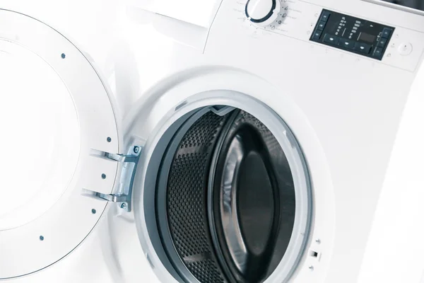 Washing machine with an open door detail