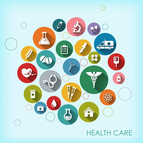 Health care backround with flat icons