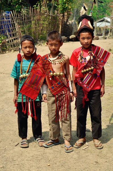 Three boys in Nagaland, India