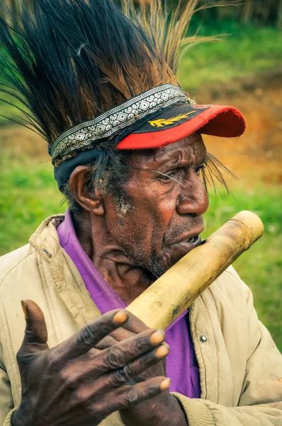 Flute playing in Papua New Guinea
