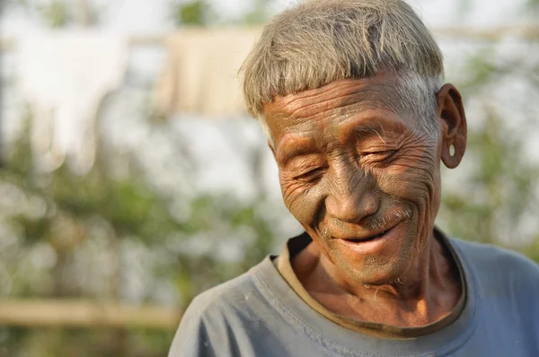 Portrait of old man in Nagaland, India