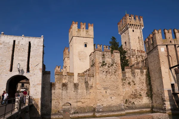 The Scalieri Castle at Sirmione on Lake Garda in the Northern Italian Lakes