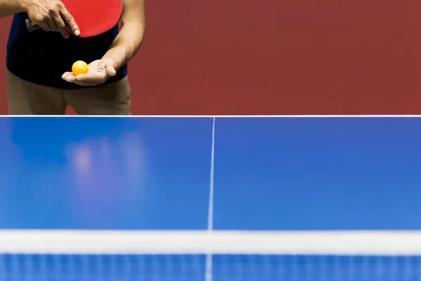 Sport player serving table tennis competition game