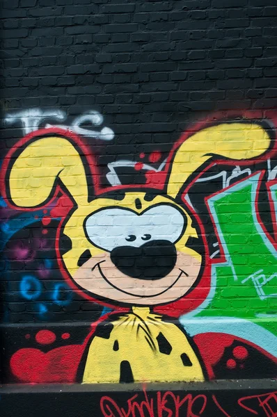 Graffiti of comic character of marsupial