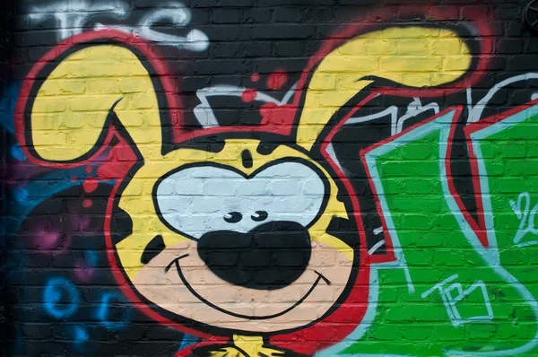 Graffiti of comic character of marsupial