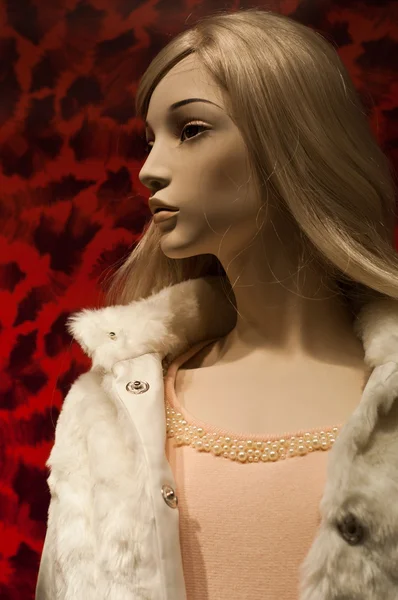 Mannequin winter fashion in showroom