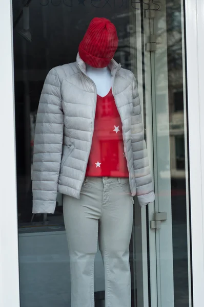 Mannequin in a showroom winter fashion