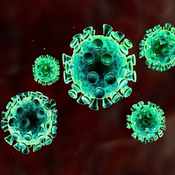 Viruses attacking nerve cells