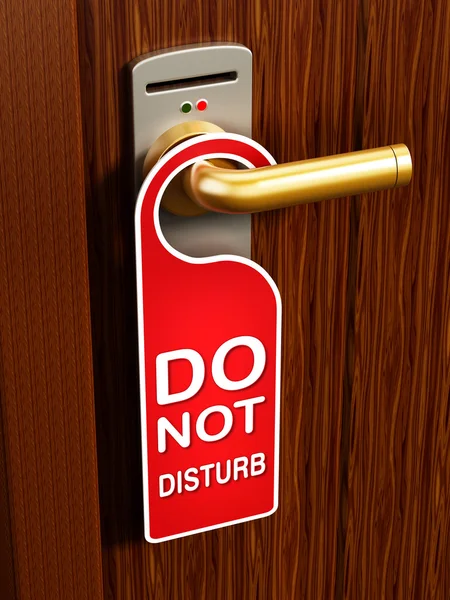 Do not disturb sign on the door