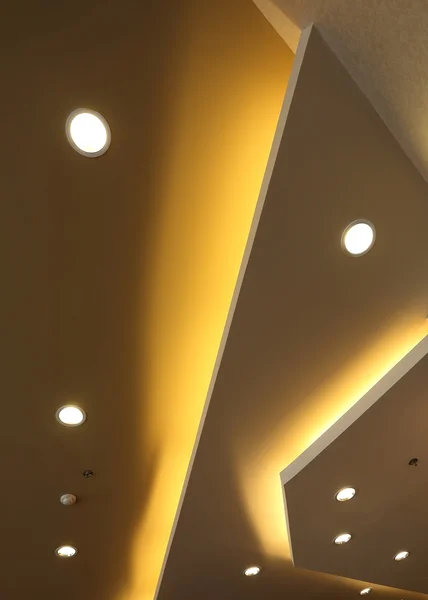 Interior of light on ceiling modern design