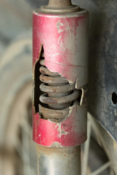 Motorcycle chock absorber rusty crack broken