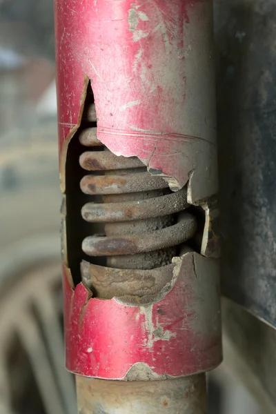 Motorcycle chock absorber rusty crack broken