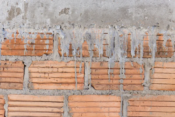 Close up brick wall background in construction site