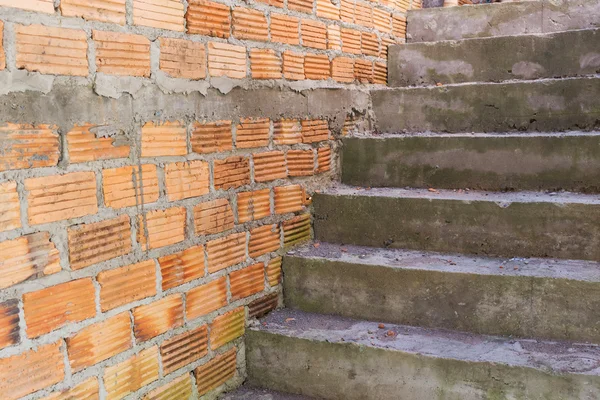 Construction house of residential with bricks wall and cement