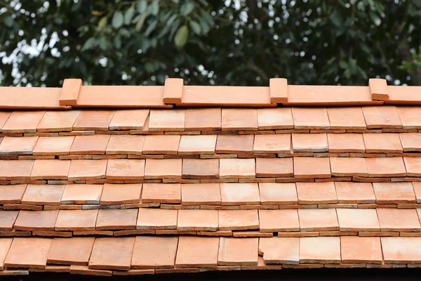 Roof clay tile on residential house