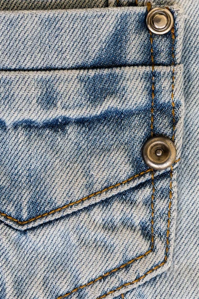 Jean shirt with pocket and metal button on clothing textile