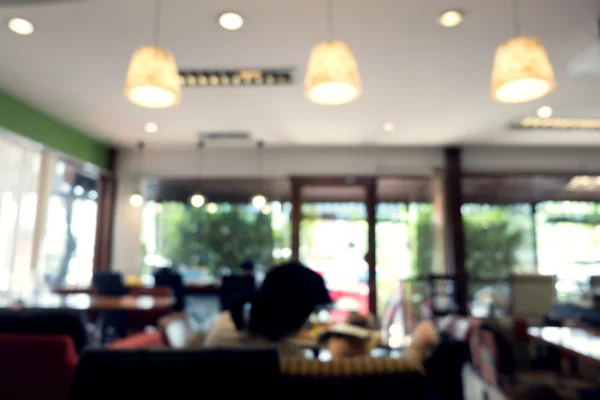 Blurred background, cafe coffee shop with people de-focused