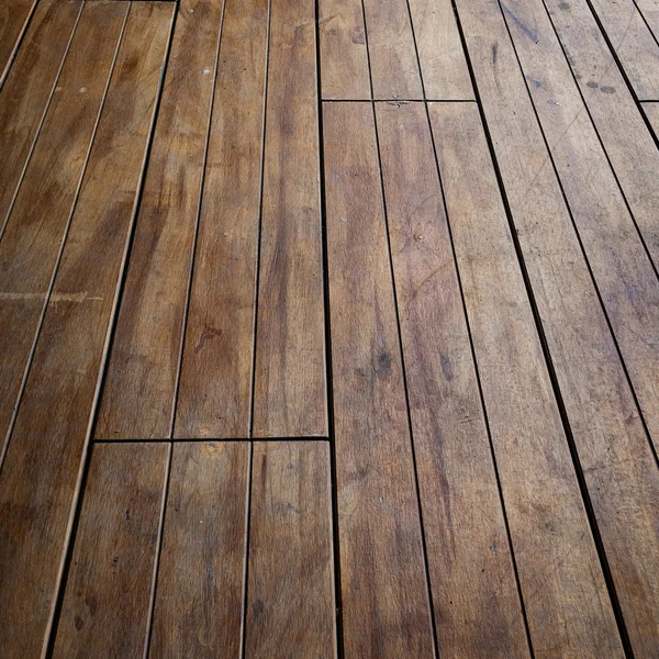 Close-up image of aged wooden floor in building