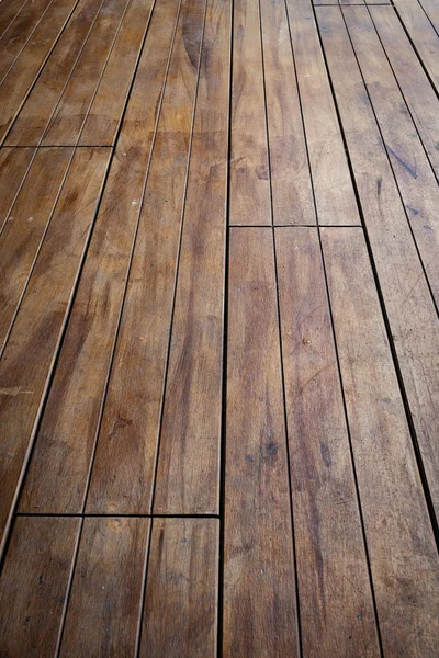 Close-up image of aged wooden floor in building