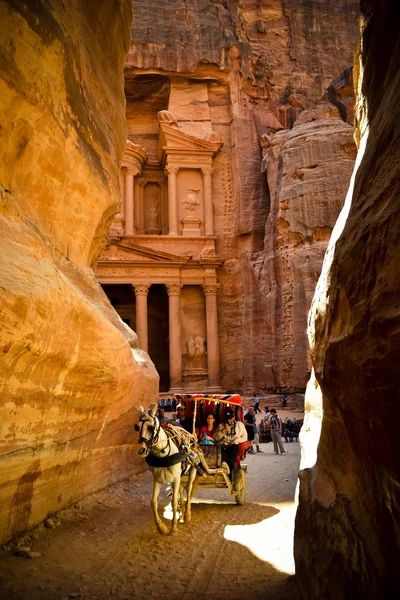 Bedouin carriage in Siq passage to Petra