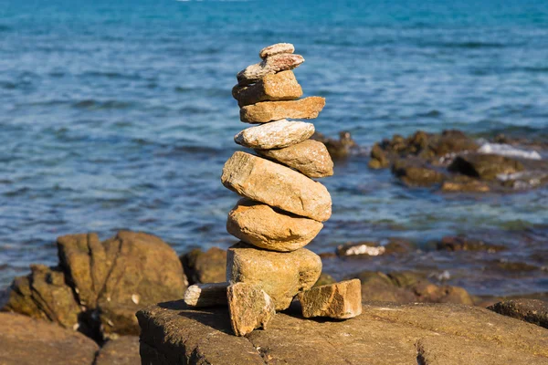 Rock stack over the seacoast