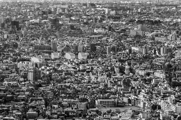 Black and white, Aerial view city residence downtown