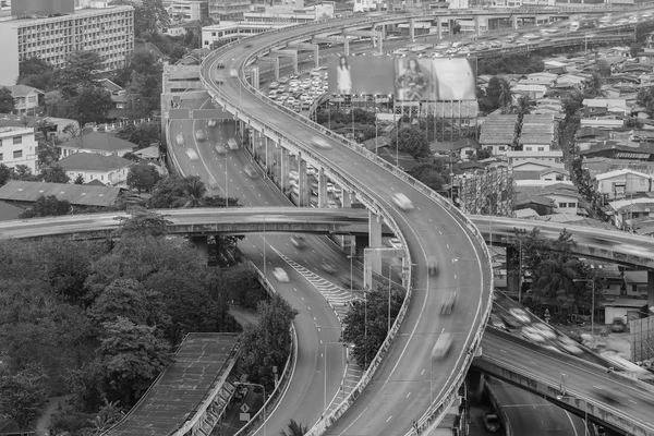 Black and White, Highway road top view