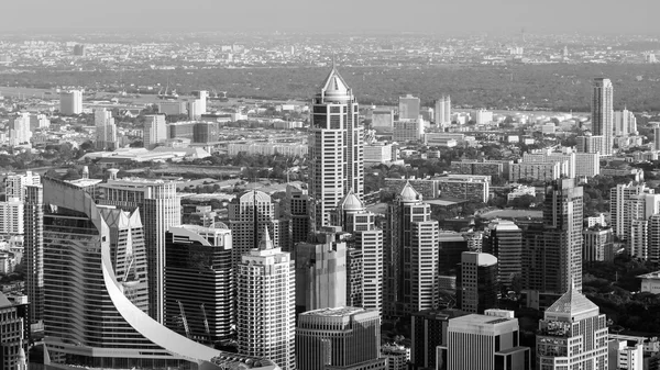 Black and White, Aerial view, Bangkok business area