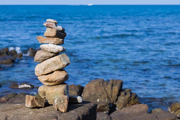 Stones stack on the seacoast