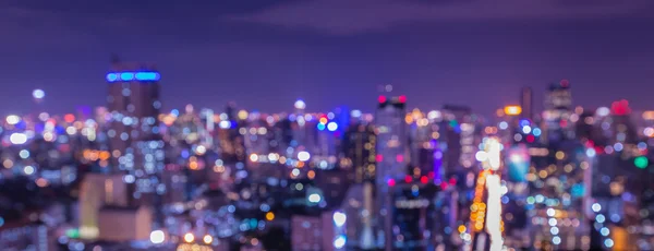 Blurred city lights with bokeh