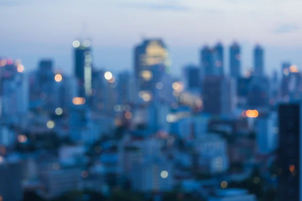 City blurred lights background after sunset