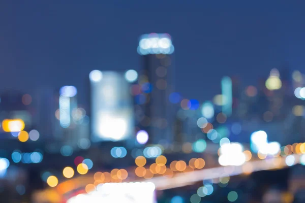 Abstract blurred bokeh city night lights background