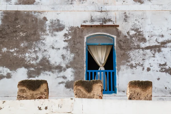 Window with curtain, Morocco