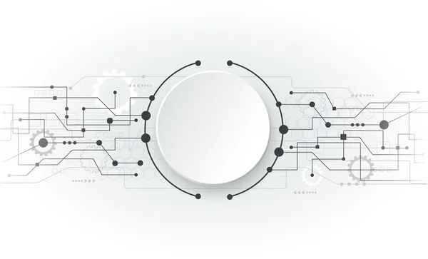 Vector illustration Abstract futuristic white circuit board
