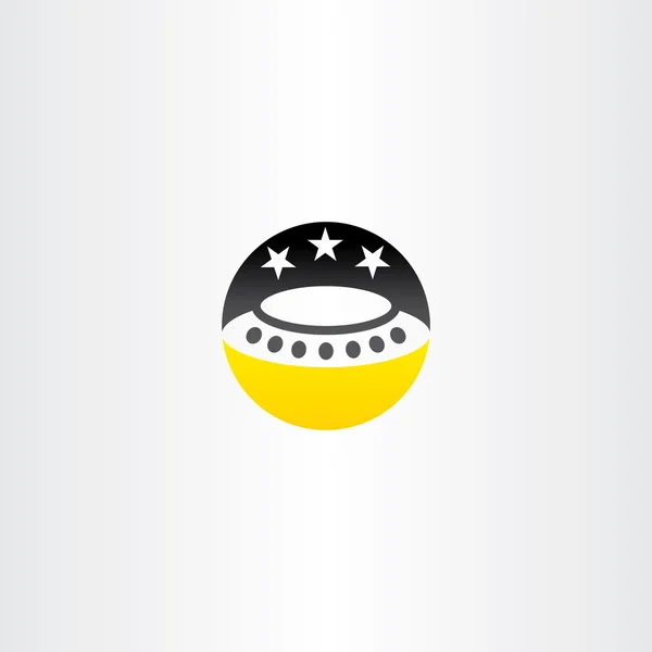 不明飞行物夜晚的星空天空矢量图标 - 图库矢量