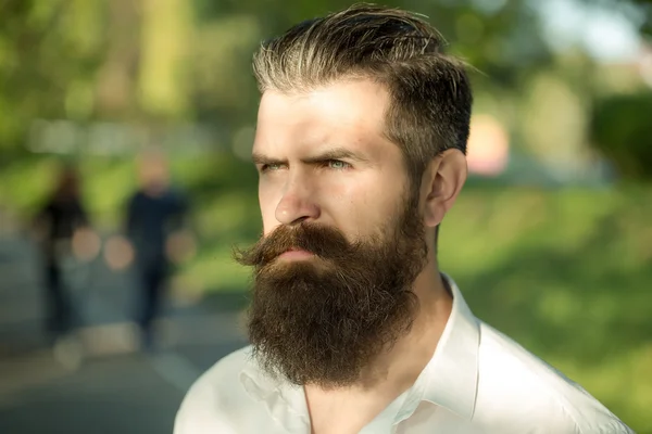 Bearded man outdoor