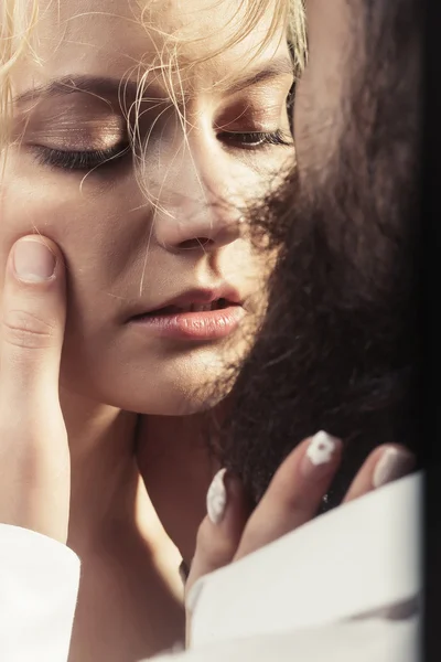 Young sexy couple with wet hair