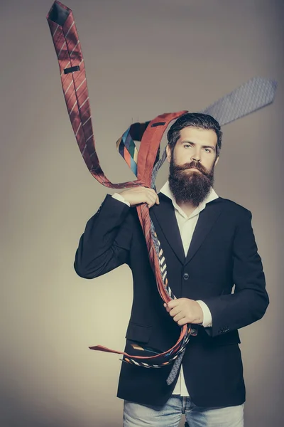 Handsome man with ties