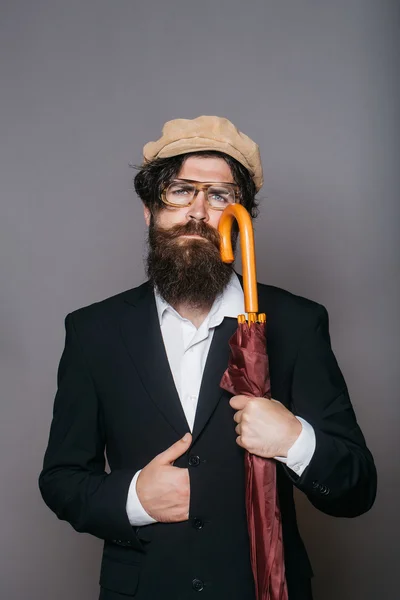 Handsome bearded hipster man