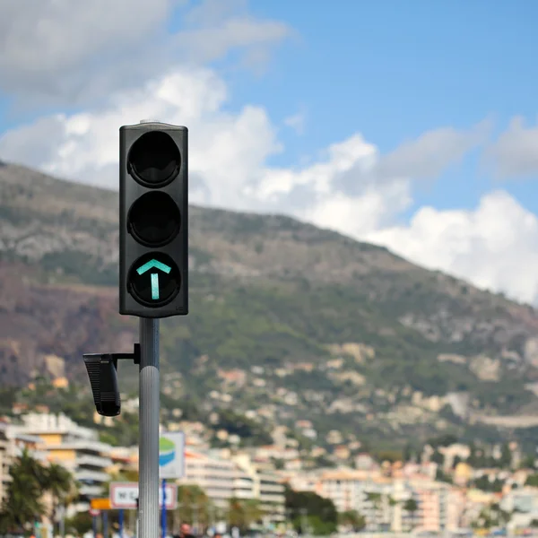 Green light-signal of traffic light