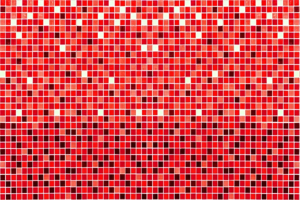 Red mosaic background.