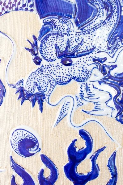 Chinese vase dragon pattern background.