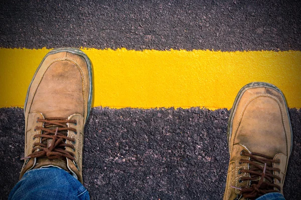 Man crossing street