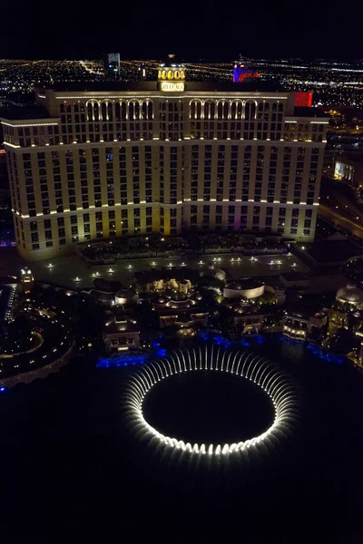 View from the top of the Bellagio hotel at night