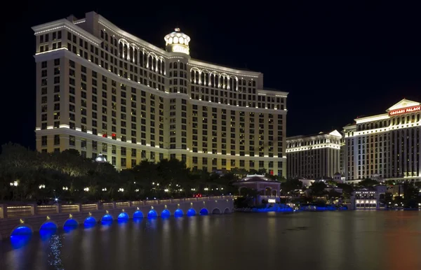 Night view of the famous Bellagio Hotel in Las Vegas