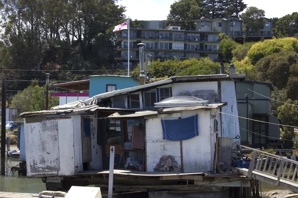 Sausalito houseboats, in the San Francisco Bay Area