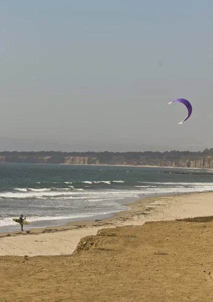 Kite Surfing in the Pacific Ocean