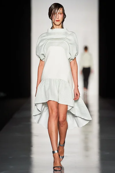 A model walks on the Svetlana Tegin catwalk