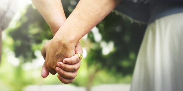 Couple Wife and Husband holding by the hands